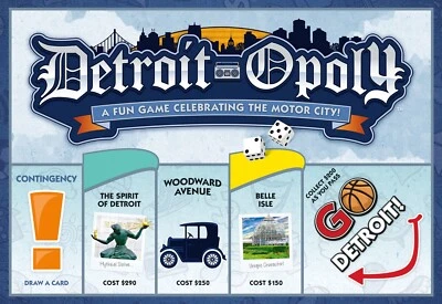 LIMITED EDITION DETROIT-OPOLY FAMILY BOARD GAME DETROIT MONOPOLY GAME NIGHT - Image 1 of 3