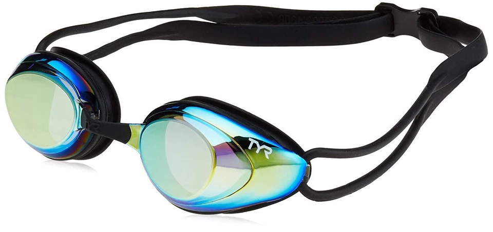 TYR Blackhawk Bike Mirrored Goggle Black Frame/meta/rainbow Lens