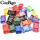10X Assorted Color 3/4" Side Release Buckle Outdoor Backpack Pets Collar Strap