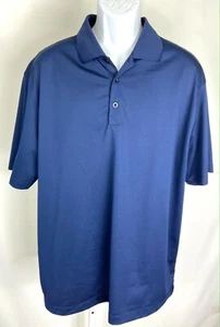 Nike Golf Blue Dri-Fit Short Sleeve Quarter Button Polo Shirt Men’s Size XL - Picture 1 of 4