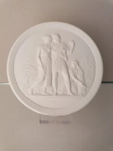 Royal Copenhagen Biquitporzellan Wandplakette relief Thorvaldsen Sommer 1. Wahl - Photo 1/6