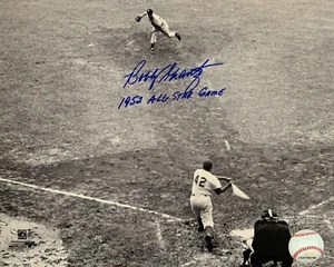 Bobby Shantz 1952 All-Star Game Signed 8x10 Photo Striking Out Jackie Robinson - Picture 1 of 1