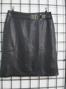 DANIER 🌸 TALLA 2 / 26" CINTURA==FALDA CUERO NEGRO / FORRADA / LÍNEA A - Imagen 1 de 6