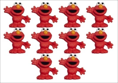Boneco Sesame-Street Elmo, 2,75 polegadas, PACOTE ELMO A GRANEL (PACOTE COM 10) - Imagem 1 de 3