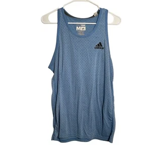Adidas Tank Top Damen Medium Blue Geographic Sleeveless Athletic Scoop Tee - Bild 1 von 7