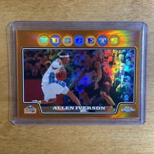 2008-09 Topps Chrome - Orange Refractor #3 Allen Iverson 223/499 Nuggets