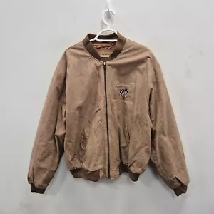 Chevignon Vintage Rodeo Trail Aviator Leather Bomber Farm Barn Jacket Size Large - Picture 1 of 11