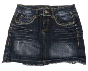Candie's Distressed Mini Denim Jeansrock Größe 1 - Bild 1 von 8