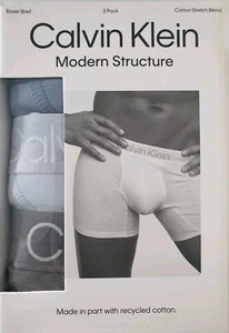 Calvin Klein Tronchetto Moderno Cotone Elasticizzato, Multicolore 3PK M-XL Nuovo e Con Scatola - Foto 1 di 1