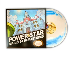 Power Star: Mario 64 Demastered LP (Dire Blue & White Swirl Vinyl) - Sold-Out - - Picture 1 of 12