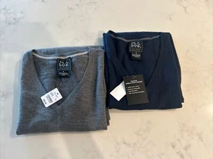 NEW 2- Jos. A. Bank Travelers Collection 100% Merino Sweater Vest Men’s SZ XL - Picture 1 of 16