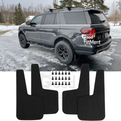 Juego de 4 guardabarros deportivos negros para Ford Expedition guardabarros antisalpicaduras flexibles EE. UU. Foto 1 de 4