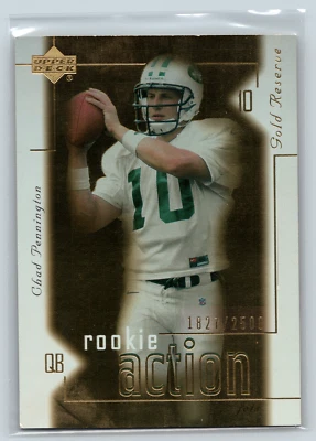 Chad Pennington 2000  Upper Deck Gold Reserve   RC, SN2500 #180 New York Jets - Image 1 of 2