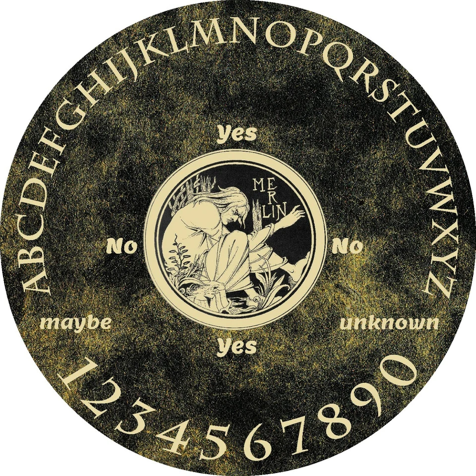 5" Pendulum Board - Dowsing Divination Message Board "Merlin"