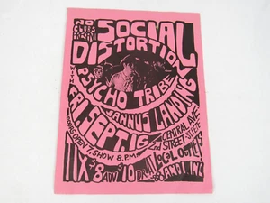 Volantino Spettacolo Originale Distorsione Sociale 1988 Jannus Landing St. Pete Punk Rock - Foto 1 di 5