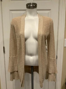 J. Hellbraune Strickjacke mit offener Vorderseite und Trompetenärmeln, Größe XXS - Bild 1 von 9