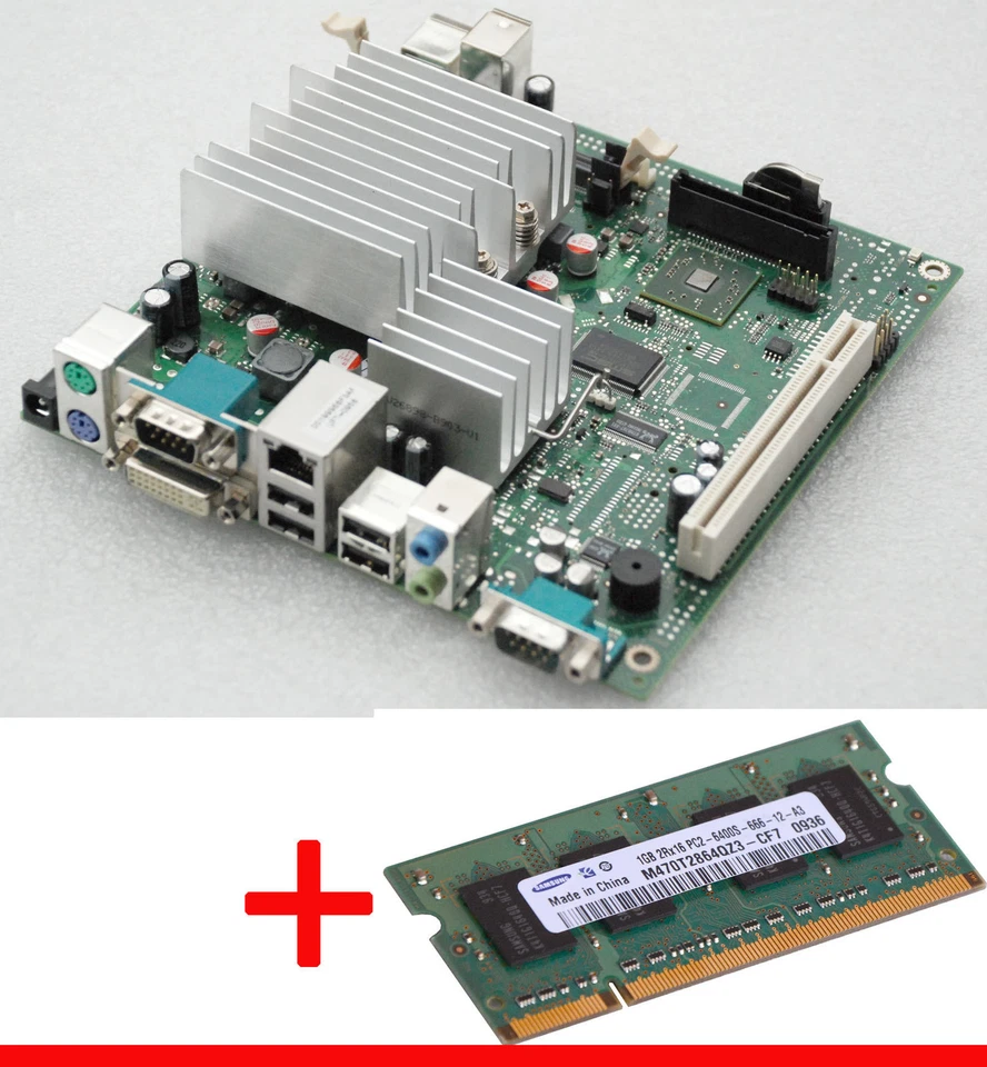 Miniitx Motherboard D2703-A12 With 1GB DDR2 CPU AMD 2100 Socket S1 FSC S500 M25 - Image 1 of 1