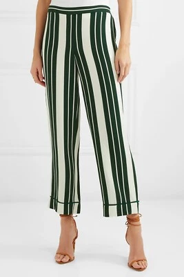 Pantalones de pierna recta de crepé a rayas Oscar de la Renta  Foto 1 de 4