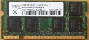 AE 1Gb DDR2 1GB 2Rx8 PC2-5300S-555-12 AET760SD00 - Foto 1 di 1