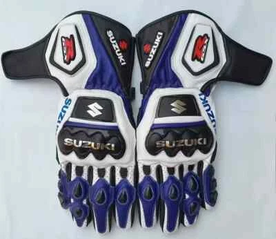 Guantes de cuero Suzuki GSXR para carreras de motocicletas Suzuki Race Gants Racing Guantes Foto 1 de 2