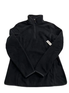 Maglione Amazon nero donna vestibilità classica L/S 1/4 zip pile polare med (capelli di animale domestico) - Foto 1 di 12