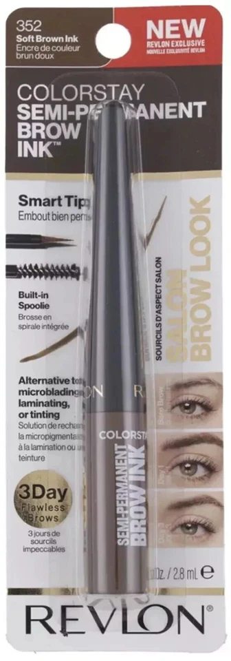 NEW Revlon ColorStay COLOR STAY Semi-Permanent Brow Ink .09floz - 352 Soft Brown - Image 1 of 1