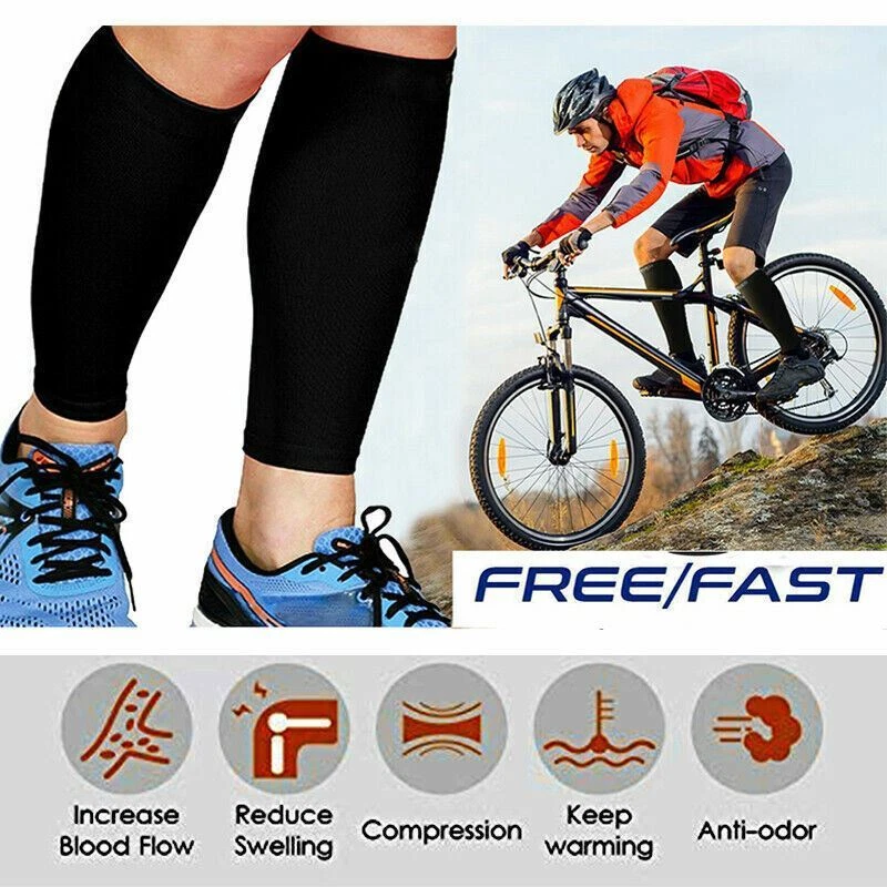 Calf Compression Socks Sleeves Shin Running Tights Foot Pain Relief Travel - Image 1 of 1