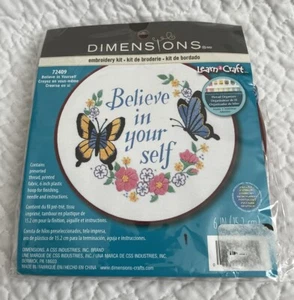 Kit cerchio ricamo farfalla nuove dimensioni credi in te 6"" 72409 - Foto 1 di 2