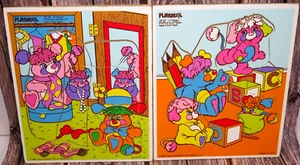  Popples Dress Up and Playtime Playskool Frame Tray Puzzle Set 80s vintage - Picture 1 of 3