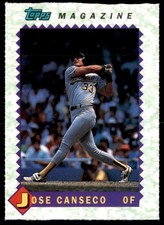 1990 Topps Magazine Jose Canseco Oakland Athletics #TM21