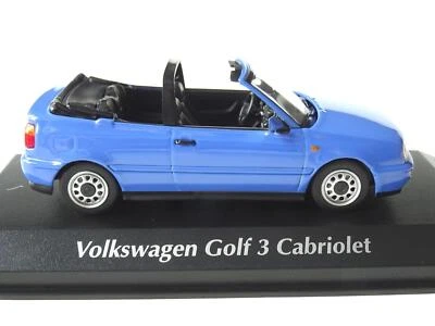 Volkswagen VW Golf 3 Cabrio Modellino Auto Mini Maxichamps 1:43 Blu 940055530 - Immagine 1 di 3