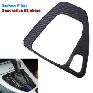 Cover Trim Control Gear Shift Panel Fits BMW E90 E92 Carbon Fiber Sticker - Picture 1 of 7