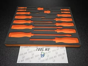 Herramientas a presión ORGANIZADOR DE ESPUMA NARANJA para juego de destornilladores de agarre suave de 16 piezas FMSGD01BO - Imagen 1 de 10