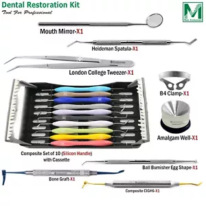 Dental Komposit Füllung Instrumente Werkzeuge Amalgam restaurative Platzierung Kit - Bild 1 von 10