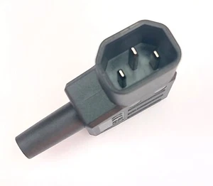 Mains cable connector Flat 90degree Male C14 10a silver plated Martin Kaiser - Picture 1 of 4