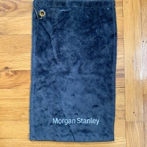 Morgan Stanley Terry Cloth Golf Towel 10 x 17.5” Blue - Picture 1 of 8