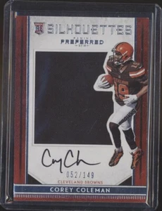 2016 PREFERRED ROOKIE SILHOUETTES /149 JERSEY AUTO COREY COLEMAN BROWNS - Picture 1 of 1