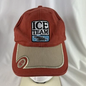 Ice Team Fishing Ball Cap Adult Adjustable Est 1997 Burnt Orange Beige - Picture 1 of 8