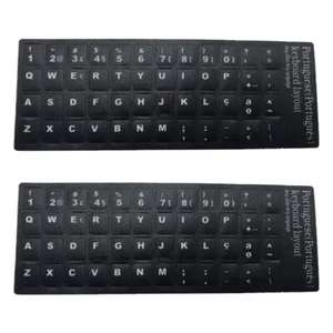 2Pcs Portuguese Keyboard Letter Stickers Replacement Keyboard Sticker for Laptop - Picture 1 of 9