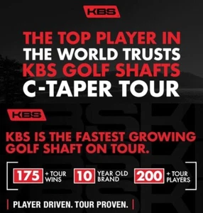 KBS C-Taper Tour Satin stepless Shafts 43".370 Parallel Tip 8 New OEM Shafts - Picture 1 of 5