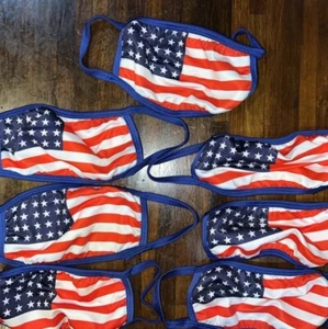 7 American USA Flag Face Masks Reusable Men Women Teen Youth Washable Mask Cover - Picture 1 of 4