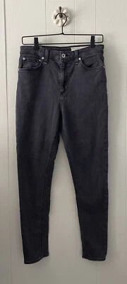 Rag & Bone Nina High Rise Ankle Skinny Jeans Size 29 Wythe Washed Black - Image 1 of 4