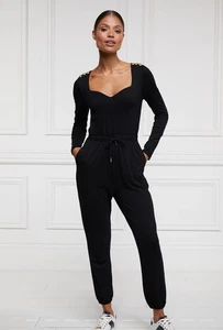 Holland Cooper Size XL 16 18 Black Margot Jumpsuit Long Sleeve Jersey  Bnwt Bc7 - Picture 1 of 11