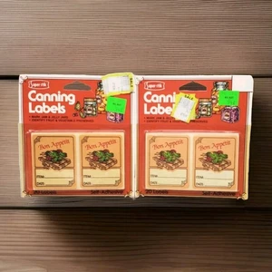 Vintage Super-stik *Bon Appetit* Canning Labels 2 Packs, 20 Labels Per Pack New - Picture 1 of 4