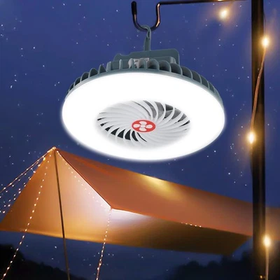 Luz LED Portátil Tienda con Ventilador Recargable Impermeable Mini Camping - Imagen 1 de 4