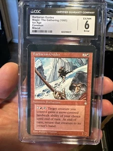 Magic The Gathering Tarjeta de Error Miscut Guías Bárbaros Invocar Edad de Hielo 1995 CGC 6 Ex-NM - Imagen 1 de 6