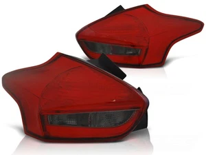Luces traseras para Ford Focus 3 2015 2016 2017 2018 2019- hatchback rojo humo LED - Imagen 1 de 5