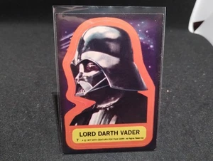 1977 Lord Darth Vader #7 Star Wars STICKER LP - Picture 1 of 2