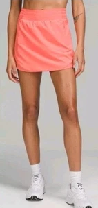 Neu ohne Etikett Gr. 2 lululemon heißer hoch geschnittener Rock/Skort in Himbeercreme - Bild 1 von 10