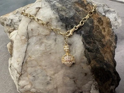 Clogau 9ct Yellow & Rose Gold Royal Crown Pearl Bracelet 16 - 18cm £200 off - image 1 of 4